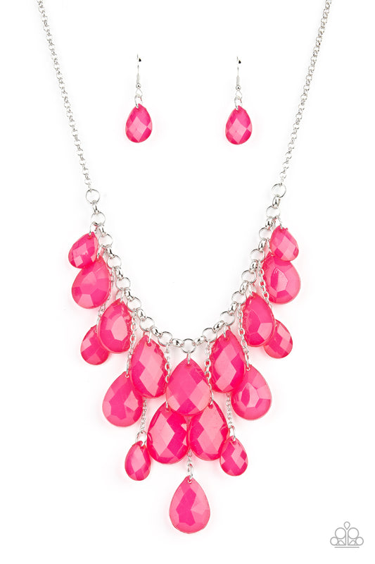 Paparazzi Necklaces - Front Row Flamboyance - Pink