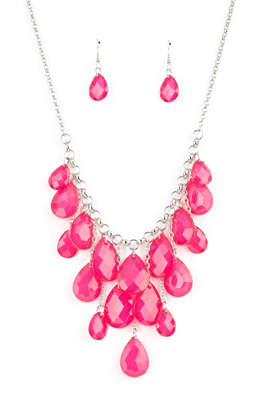 Paparazzi Necklaces - Front Row Flamboyance - Pink