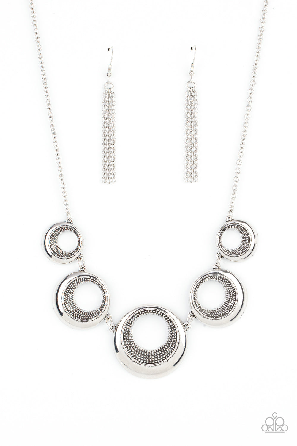 Paparazzi Necklaces - Solar Cycle - Silver