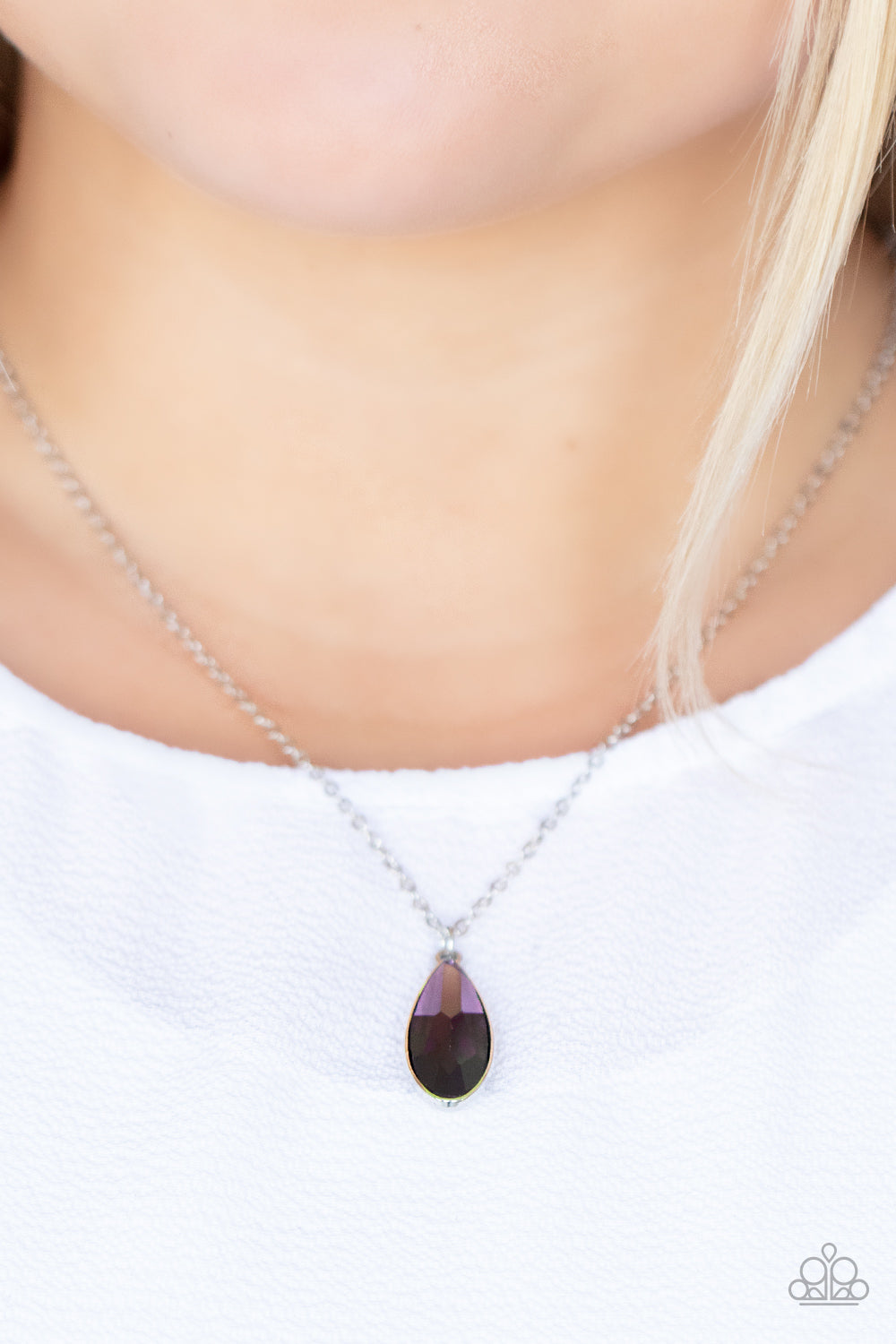 Paparazzi Necklaces - Prismatically Polished - Purple