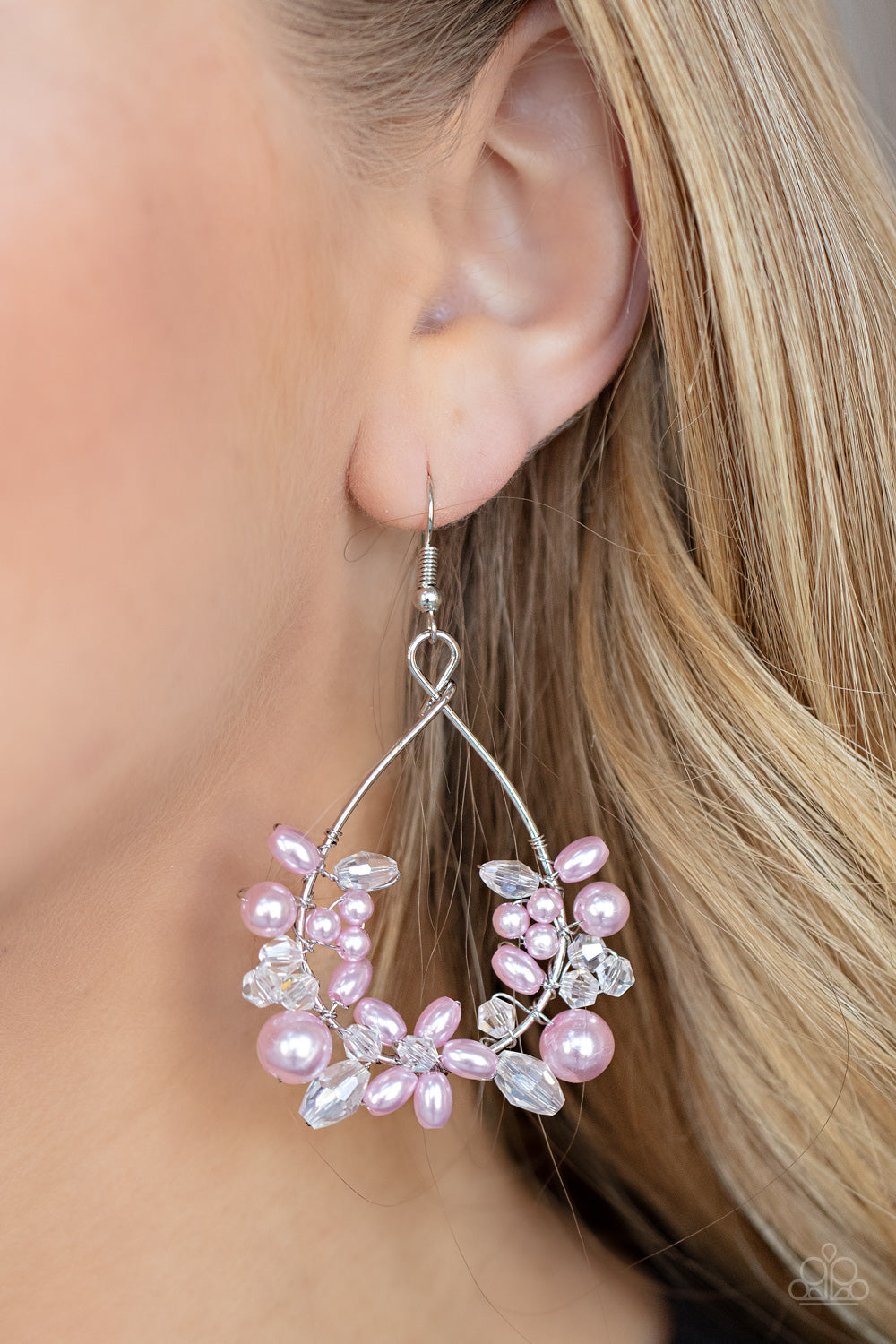 Paparazzi Earrings - Marina Banquet - Pink