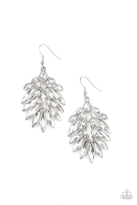 Paparazzi Earrings - Cosmic-politan - White