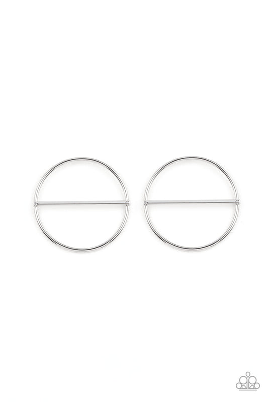 Paparazzi Earrings - Dynamic Diameter - Silver