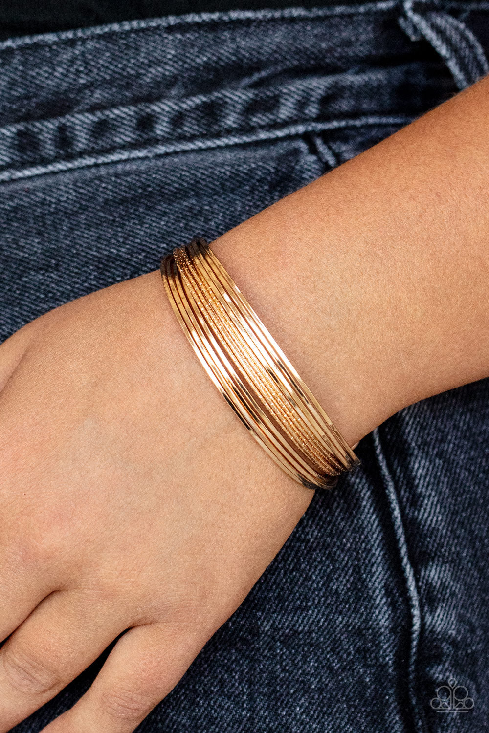 Paparazzi Bracelets - This Girls if on Wire - Gold