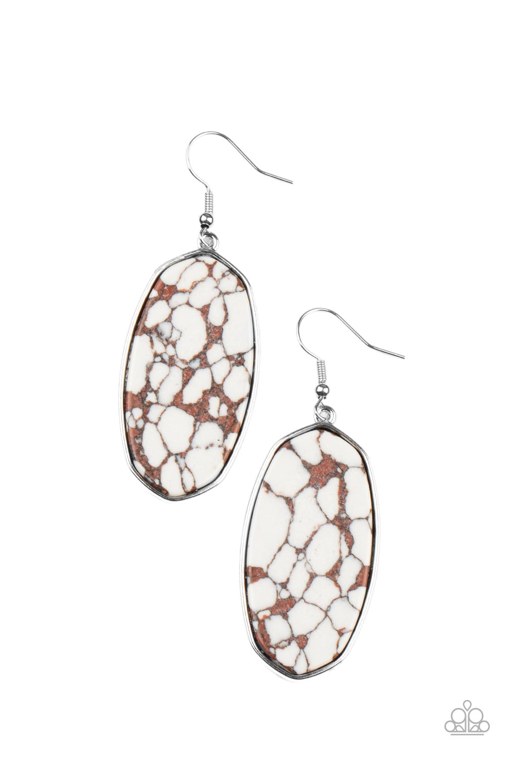 Paparazzi Earrings - Stone Sculptures - Brown