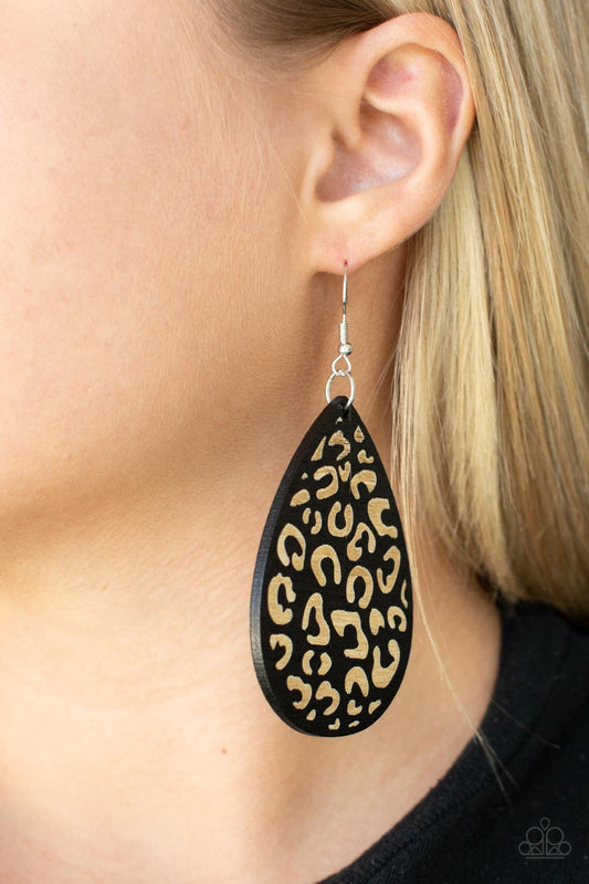 Paparazzi Earrings - Suburban Jungle - Black