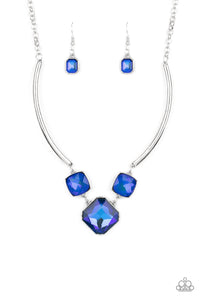 Paparazzi Necklaces - Divine Iridescence - Blue Life of the Party Oct. 2021