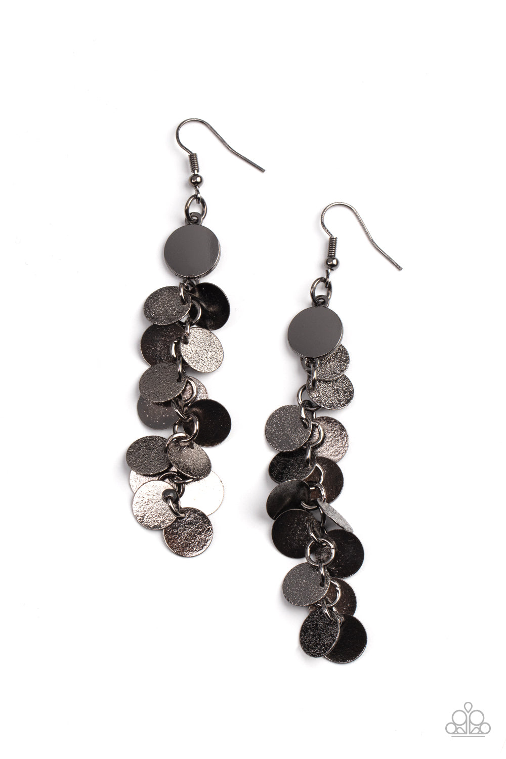 Paparazzi Earrings - Game Chime - Black