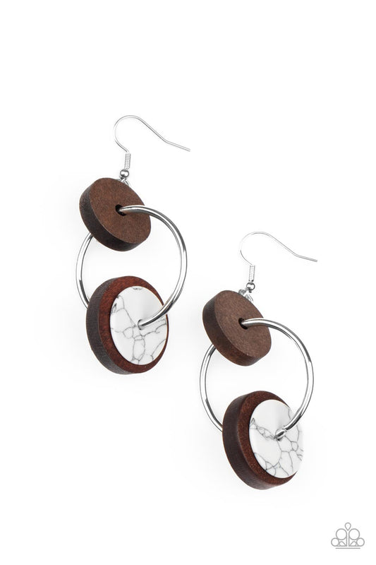 Paparazzi Earrings - Artisanal Aesthetic - White