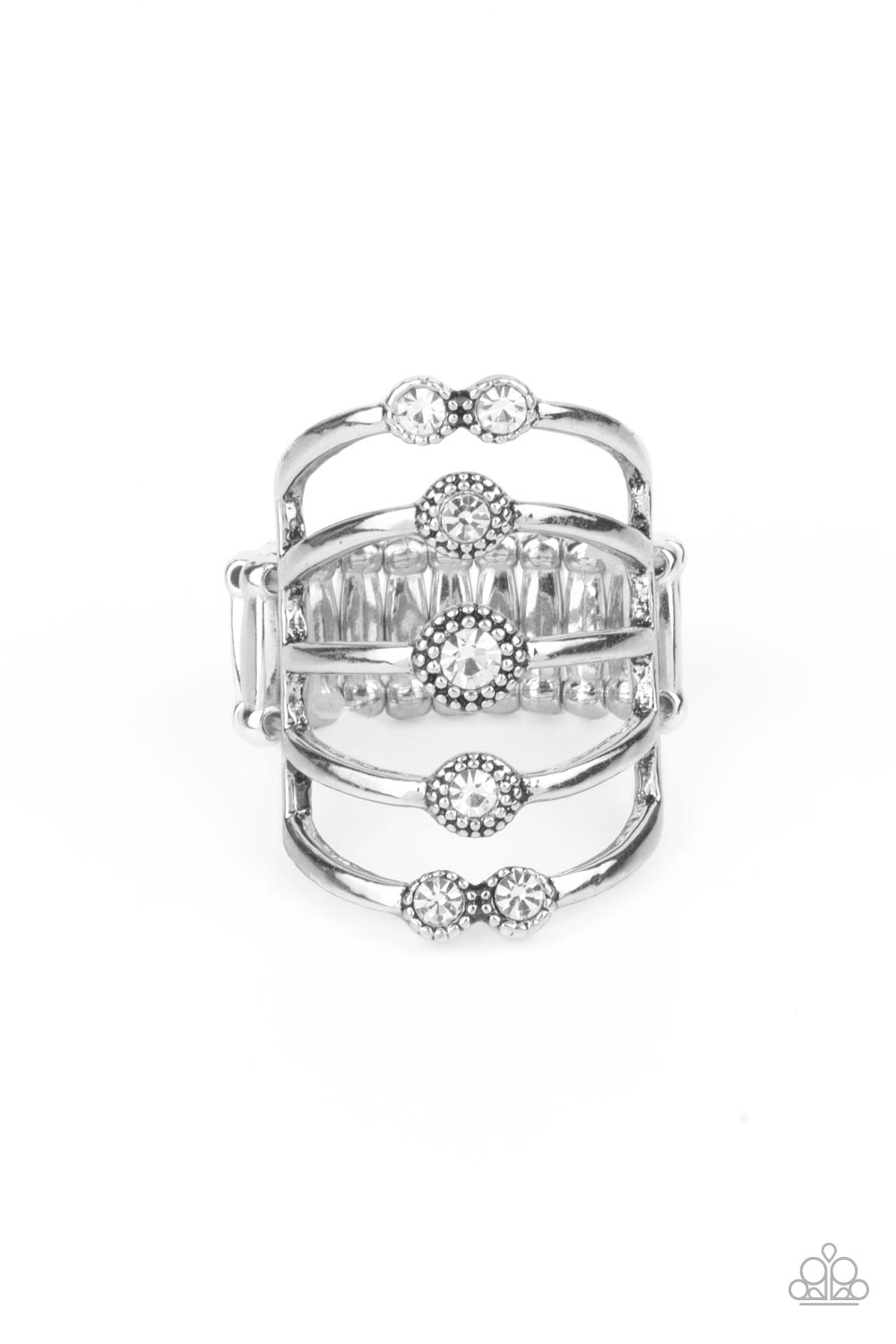 Paparazzi Rings - Layer On The Luster - White