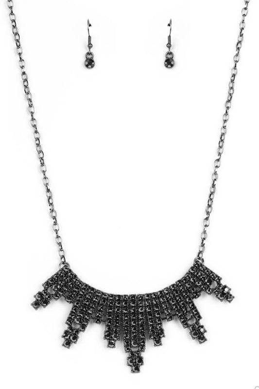 Paparazzi Necklaces - Skyscraping Sparkle - Black