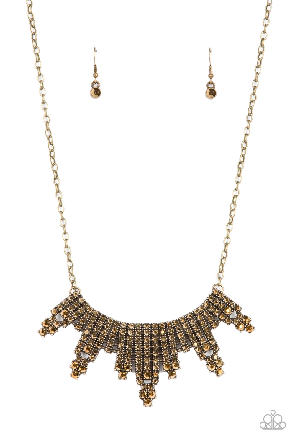 Paparazzi Necklaces - Skyscraping Sparkle - Brass