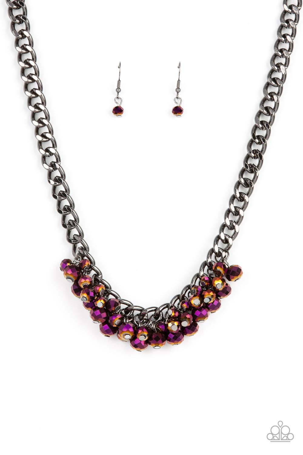 Paparazzi Necklaces - Galactic Knockout - Purple
