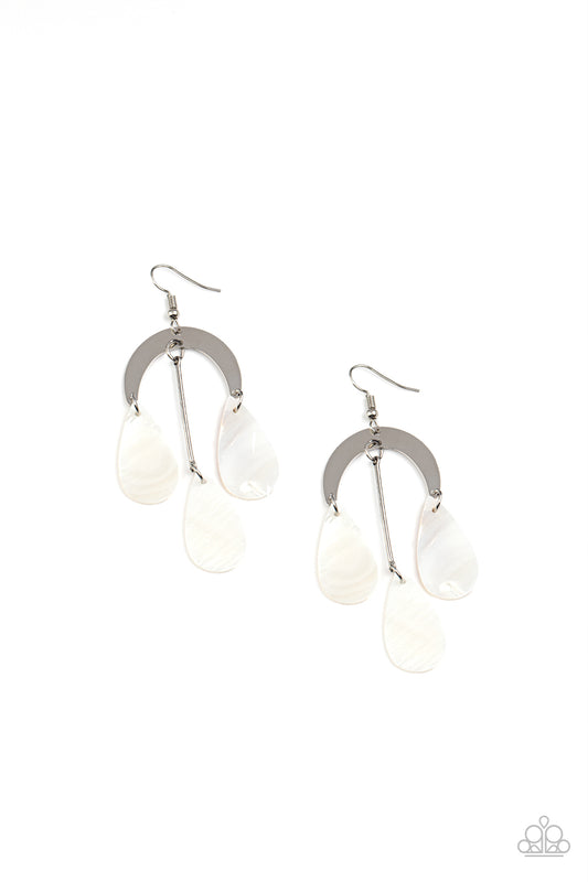 Paparazzi Earrings - Atlantis Ambience - White