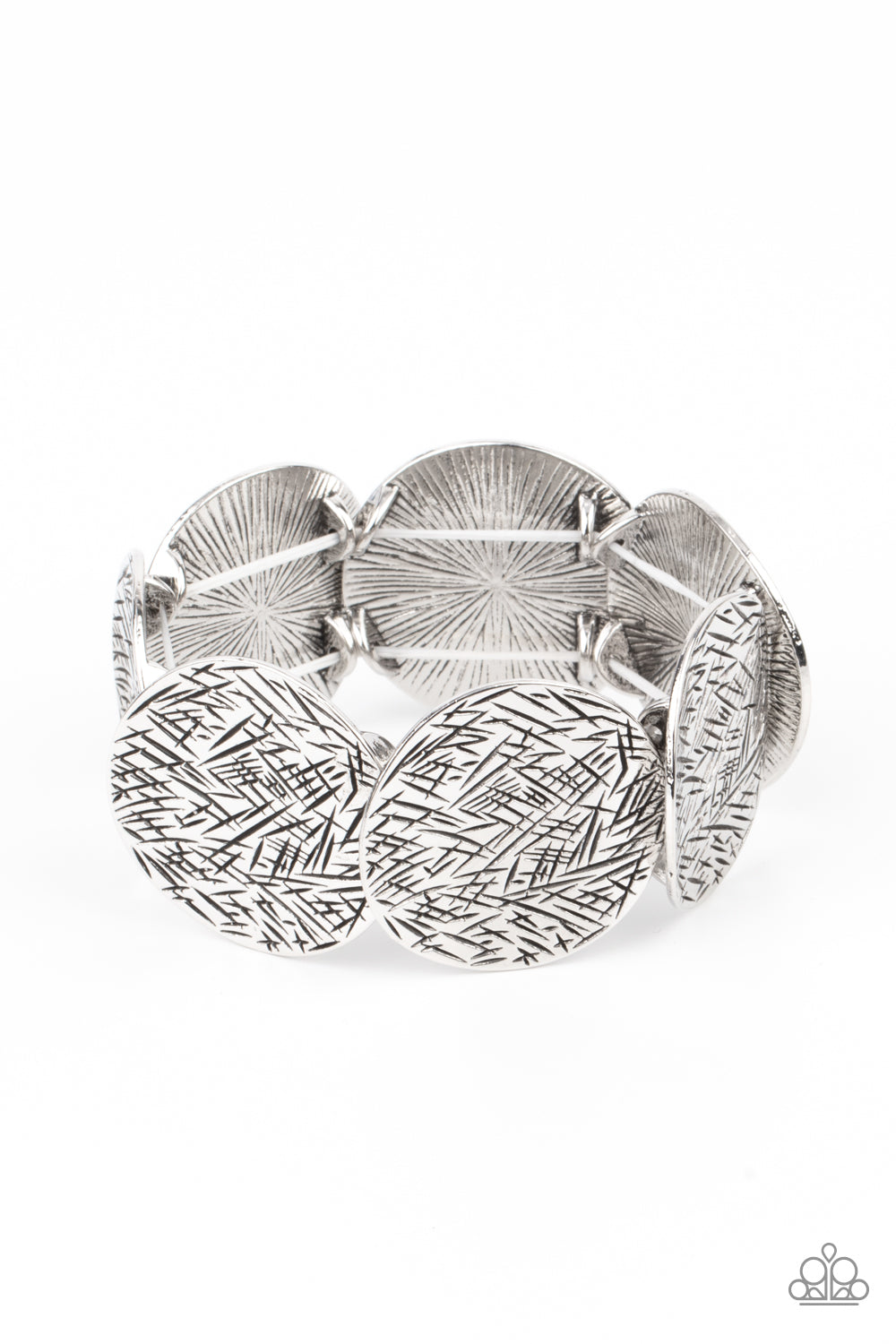 Paparazzi Bracelets - Extra Etched - Silver