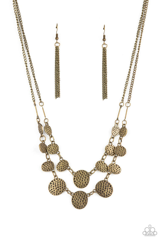 Paparazzi Necklaces - Pebble Me Pretty - Brass