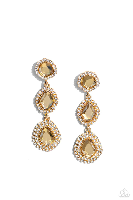 Paparazzi Earrings - Prove Your ROYALTY - Gold