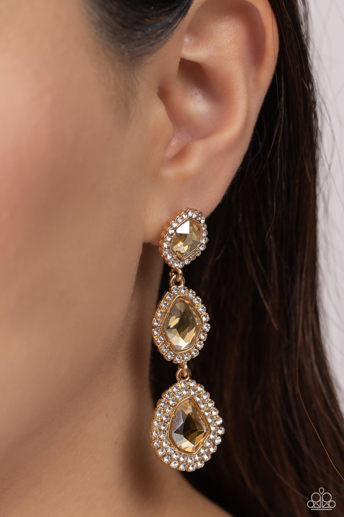 Paparazzi Earrings - Prove Your ROYALTY - Gold