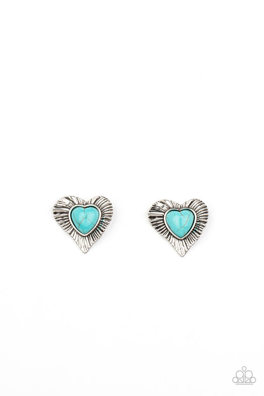 Paparazzi Earrings - Rustic Romance - Blue