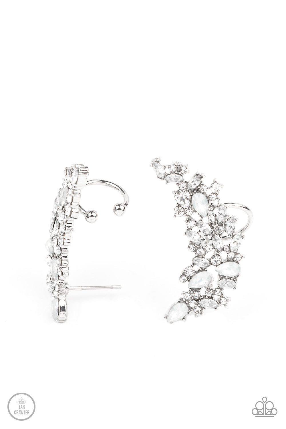 Paparazzi Earrings - Prismatically Panoramic - White