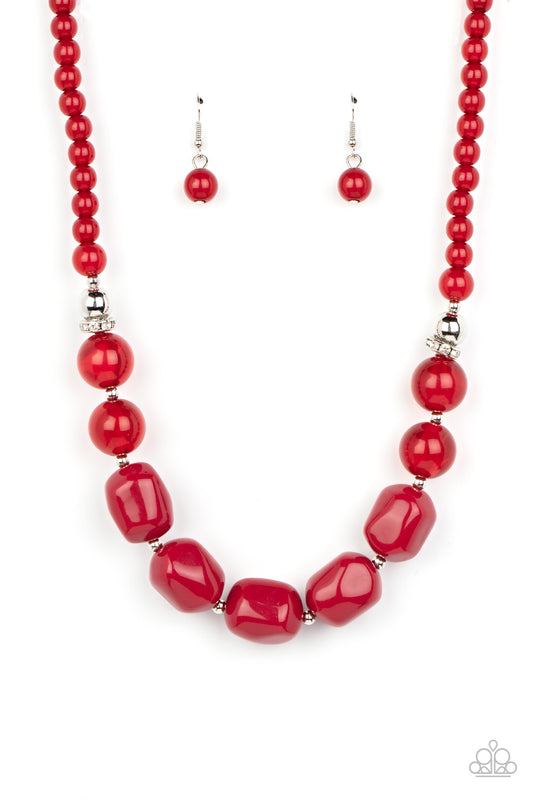 Paparazzi Necklaces - Ten Out of Tenacious - Red