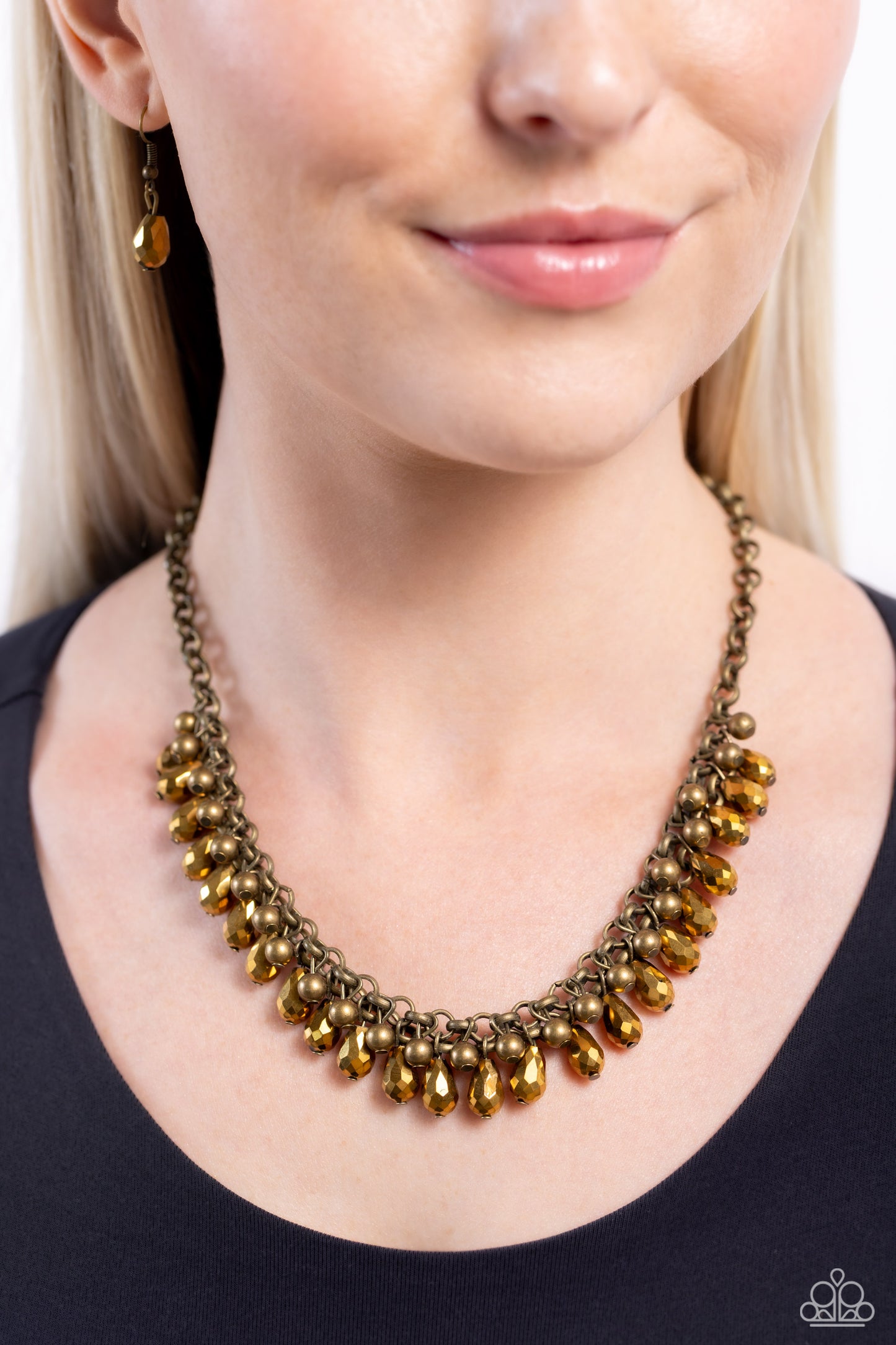 Paparazzi Necklaces - Metro Monarchy - Brass