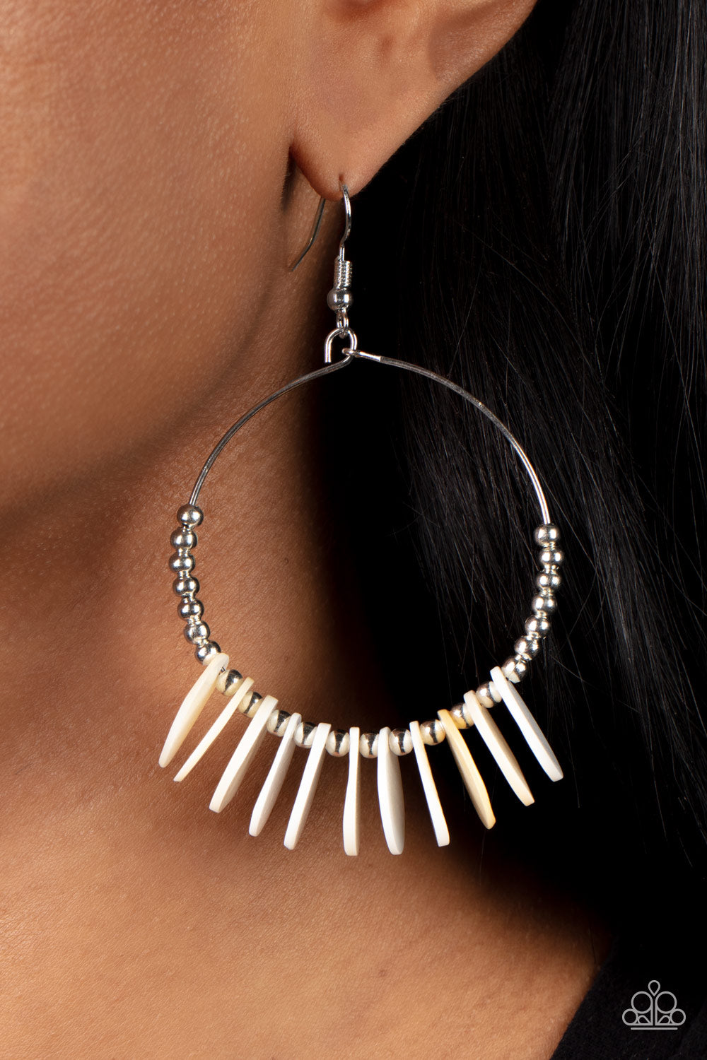 Paparazzi Earrings - Caribbean Cocktail - White