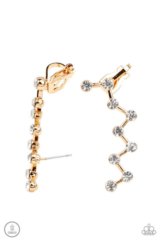 Paparazzi Earrings - Clamoring Constellations - Gold