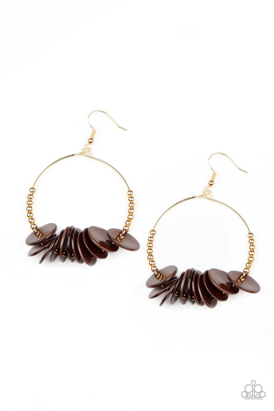 Paparazzi Earrings - Caribbean Cocktail - Brown