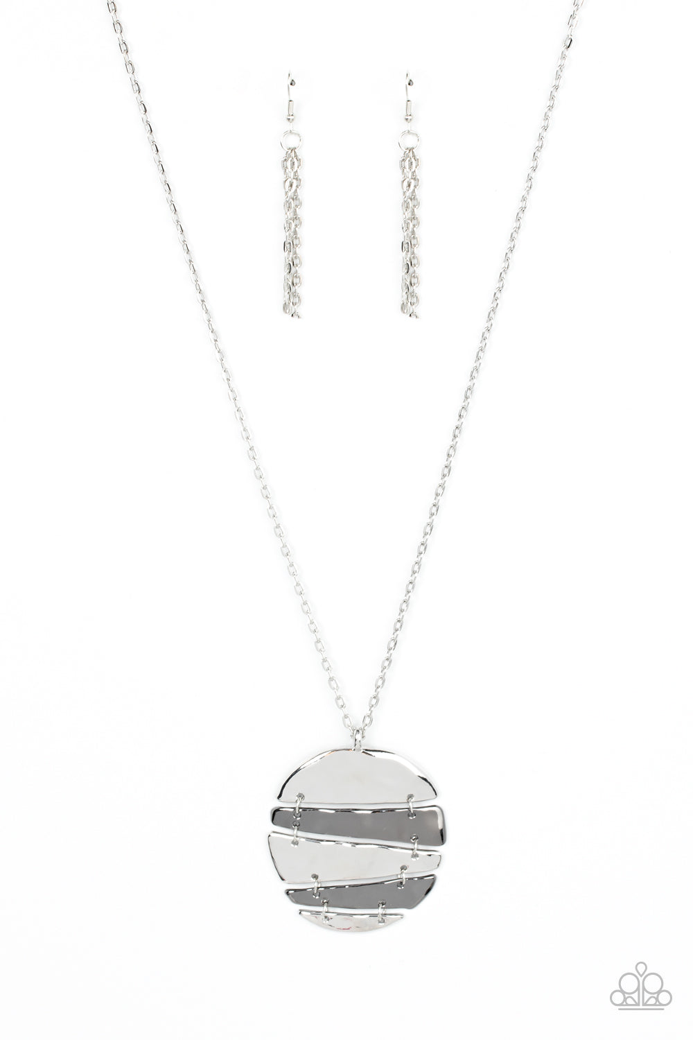 Paparazzi Necklaces - Shattered Sunset - Silver