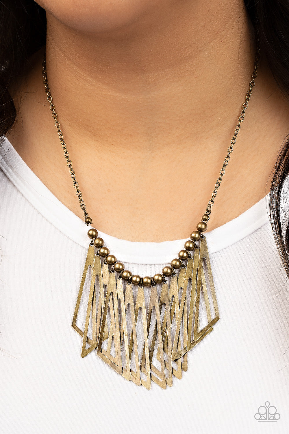 Paparazzi Necklaces - Industrial Jungle - Brass