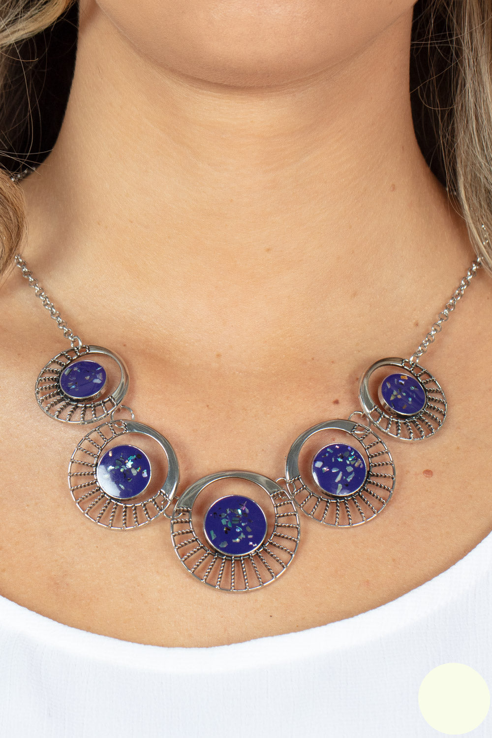 Paparazzi Necklaces - Elliptical Effervescence - Purple
