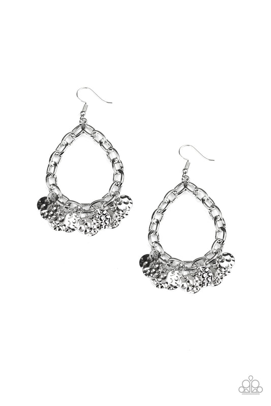 Paparazzi Earrings - Street Appeal - Silver