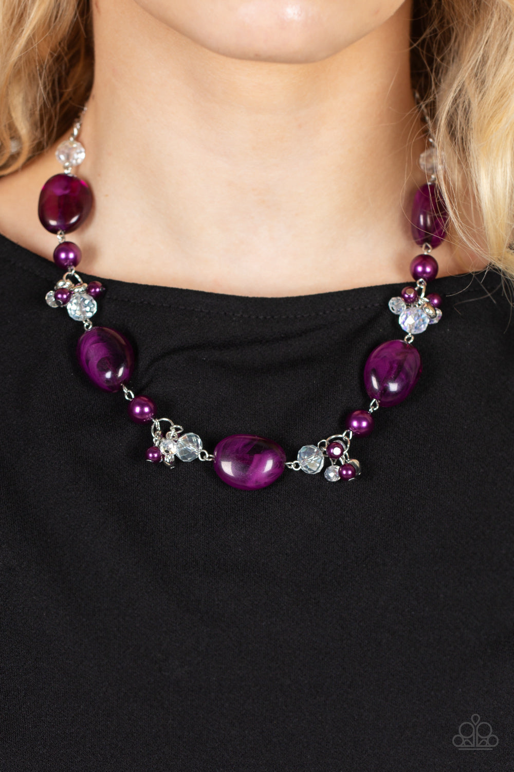Paparazzi Necklaces - The Top Tenacious - Purple