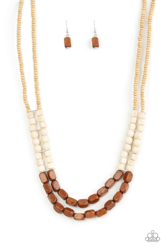 Paparazzi Necklaces - Bermuda Bellhop - Brown