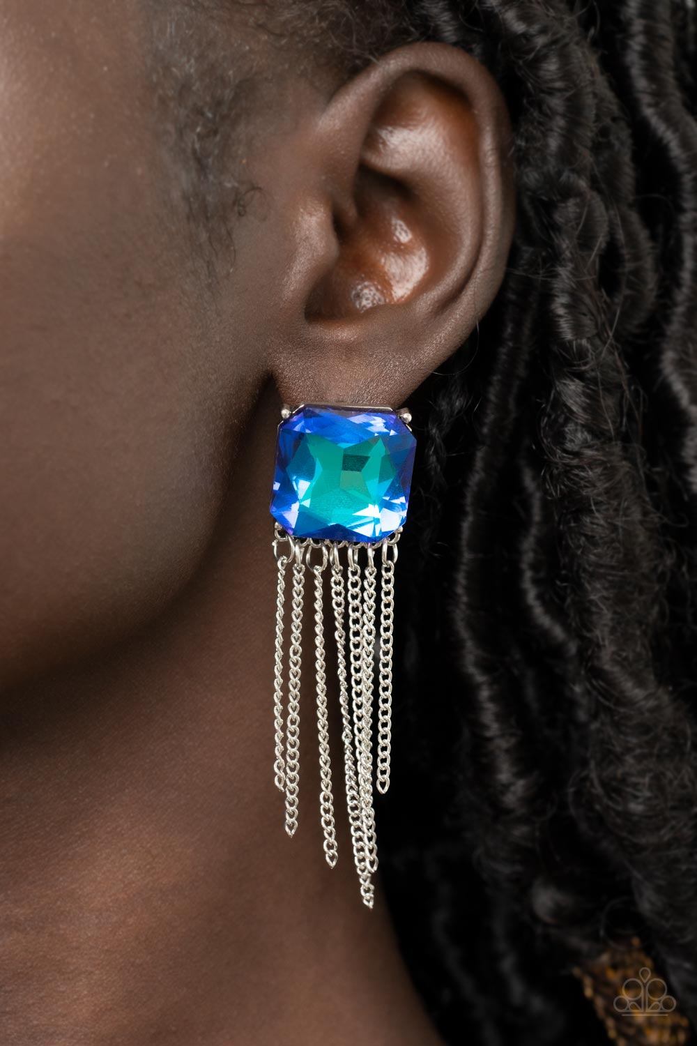 Paparazzi Earrings - Supernova Novelty - Blue