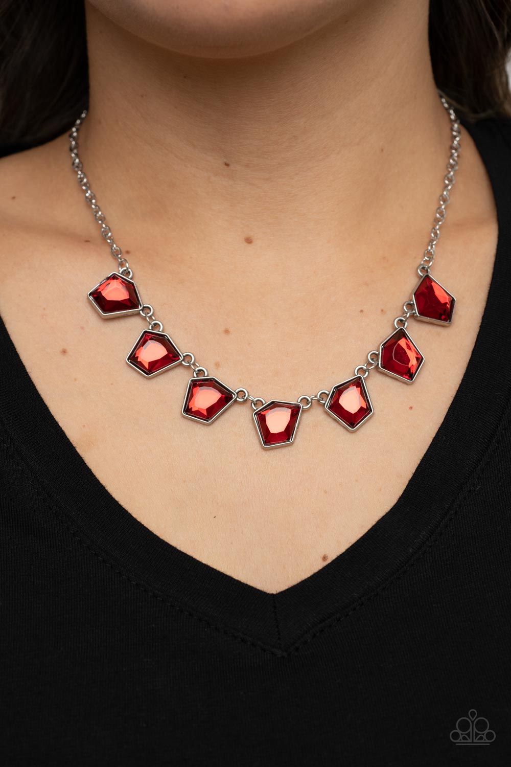 Paparazzi Necklaces - Experimental Edge - Red