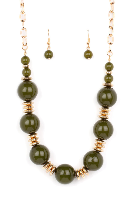 Paparazzi Necklaces - Race to the Pop - Green