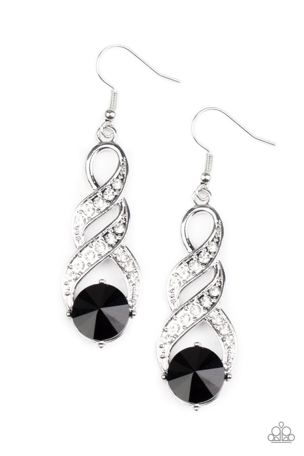Paparazzi Earrings - High-Ranking Royalty - Black