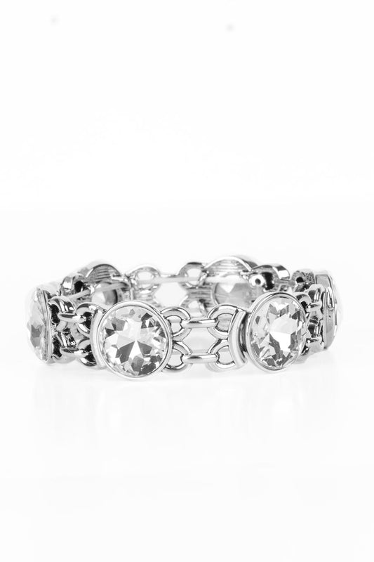 Paparazzi Bracelets - Devoted to Drama - White