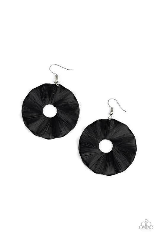 Paparazzi Earrings - Fan the Breeze - Black