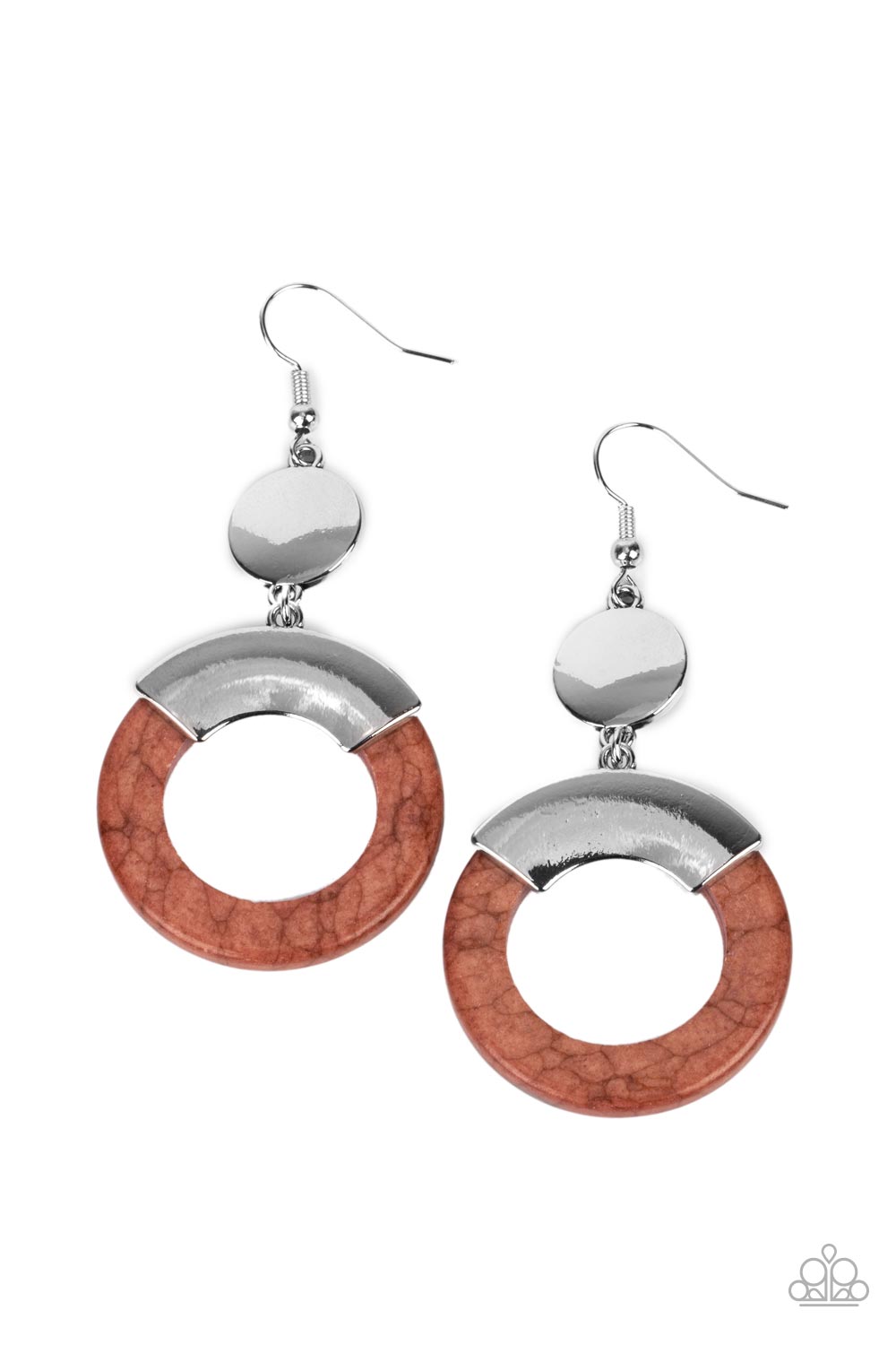 Paparazzi Earrings - Entrada at Your Own Risk - Brown