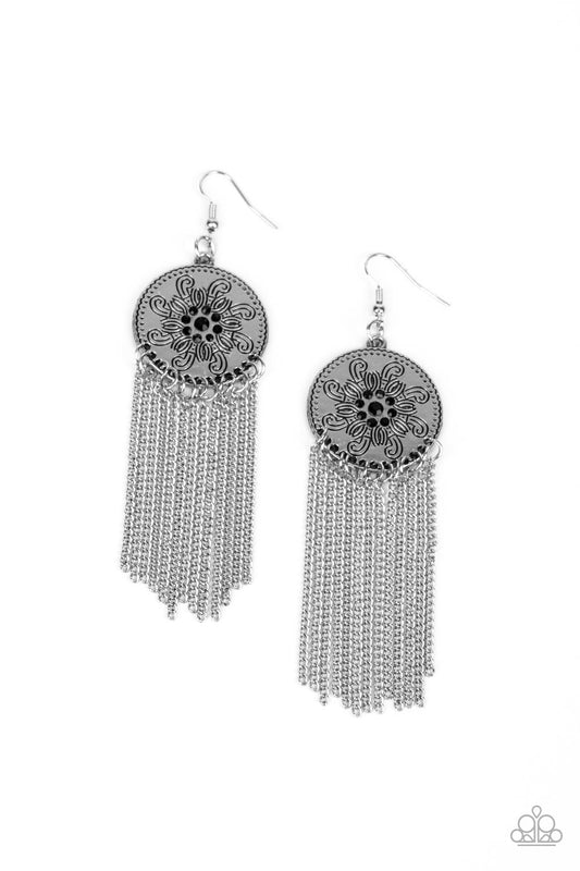 Paparazzi Earrings - Fringe Control - Black