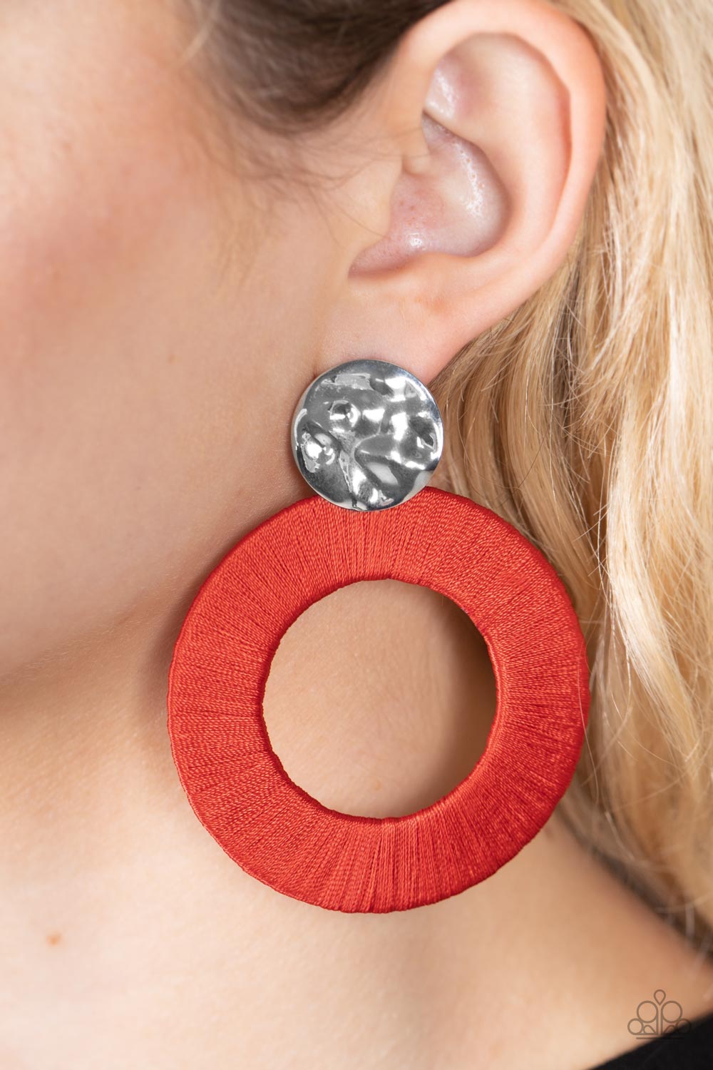 Paparazzi Earrings - Strategically Sassy - Red