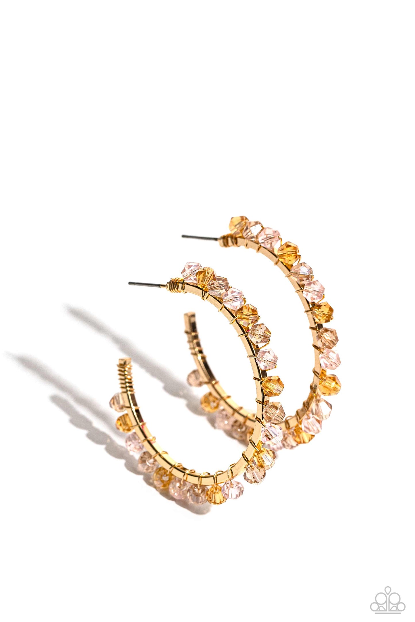 Paparazzi Earrings - Halo Hustle - Pink