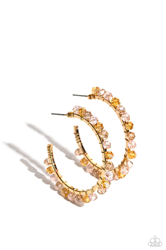 Paparazzi Earrings - Halo Hustle - Pink