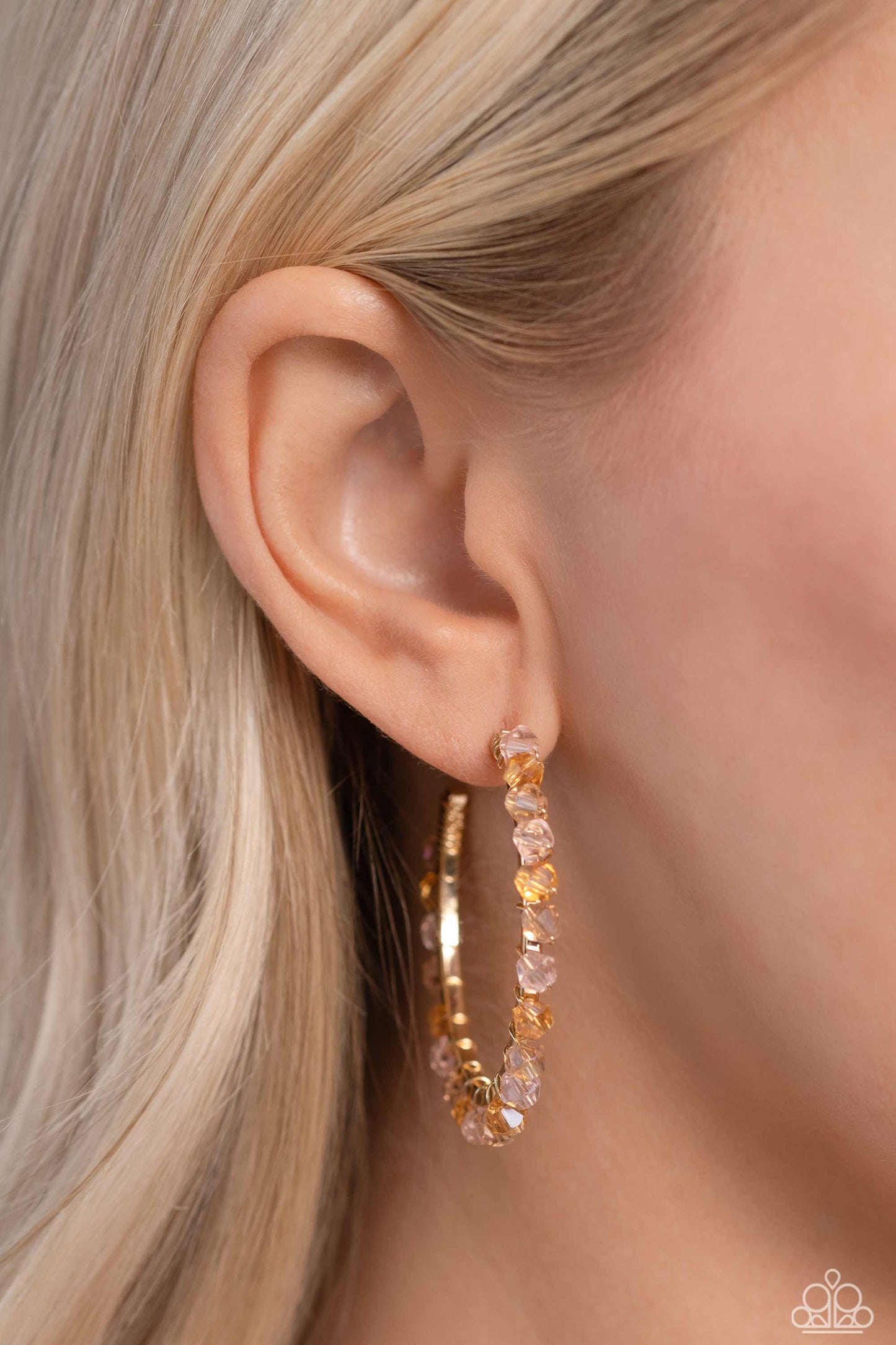 Paparazzi Earrings - Halo Hustle - Pink