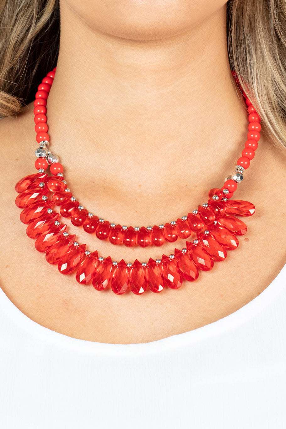Paparazzi Necklaces - All Across the Globetrotter - Red