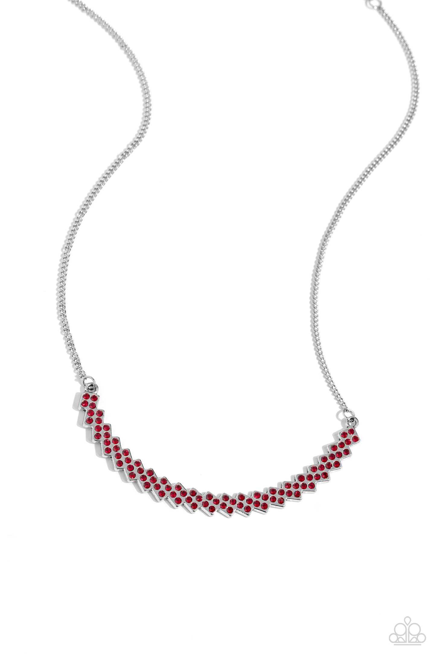 Paparazzi Necklaces - Dicey Demure - Red