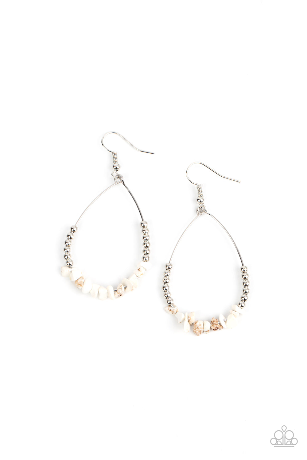 Paparazzi Earrings - Come Out of Your Shale - White